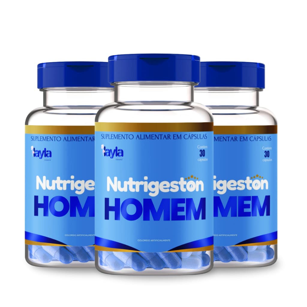 Nutrigeston Homem Kit 3 Potes Fertilidade Masculina 90 Cápsulas