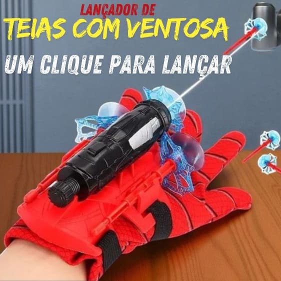 Kit 2 Luva Lança-Teia + l | Brinquedo Spider Man Herói