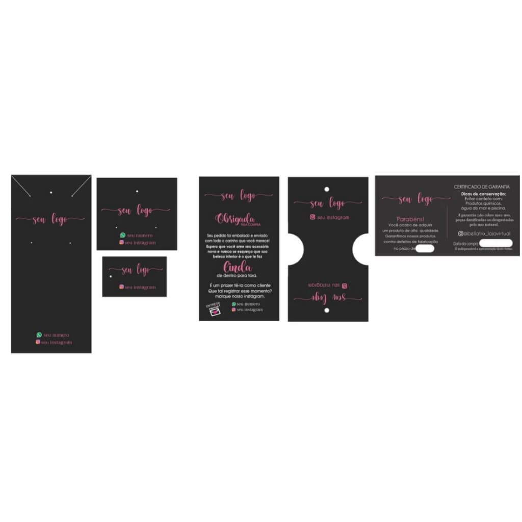 Kit 600 cartelas/tags para joias bijuterias semi joias cordão