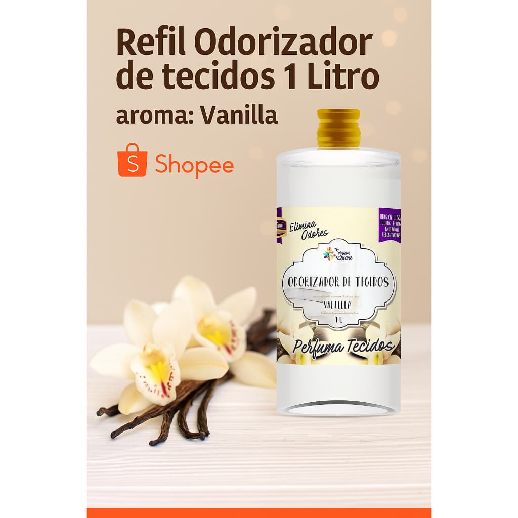 Refil 1 Litro Odorizador de Tecido Vanilla Tropical Aromas
