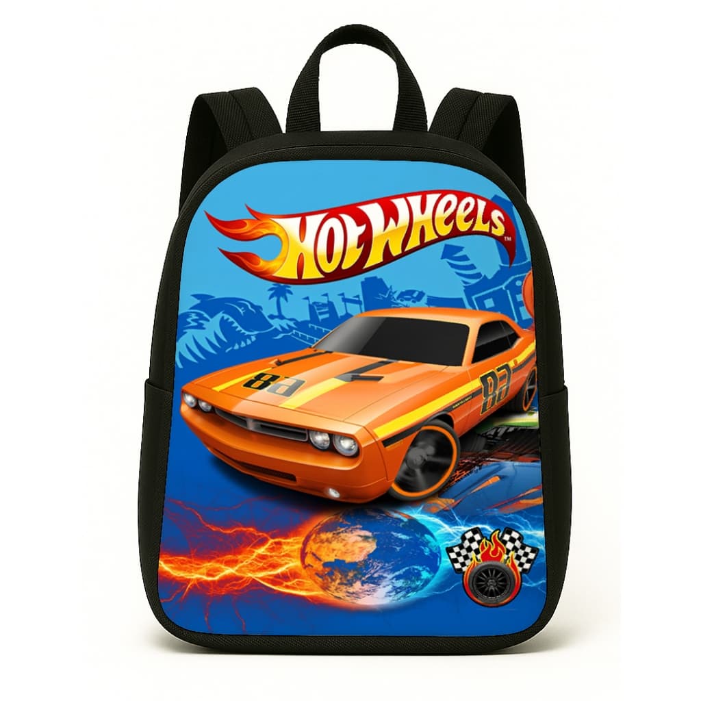 Mochila infantil Pequena Pré-Escolar hot wheels creche com Personagens