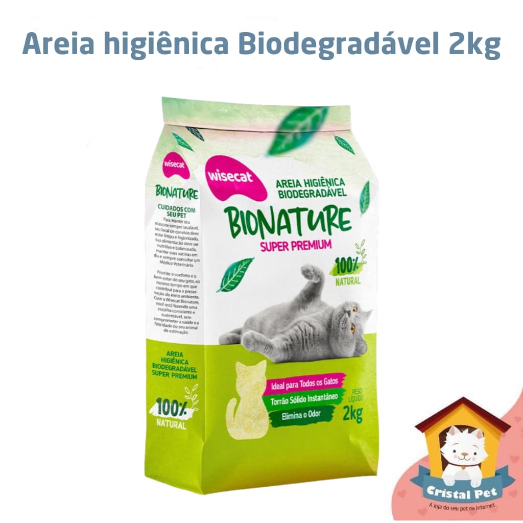 Areia de mandioca para gato - 2kg
