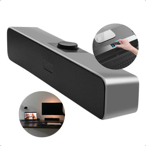 Mini Soundbar Caixa De Som Potente Smart TV PC Notebook P2 6W rms 38CM