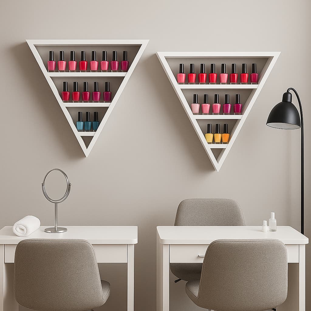 Prateleira Decorativa Triângulo Invertido - Kit com 2 Unidades