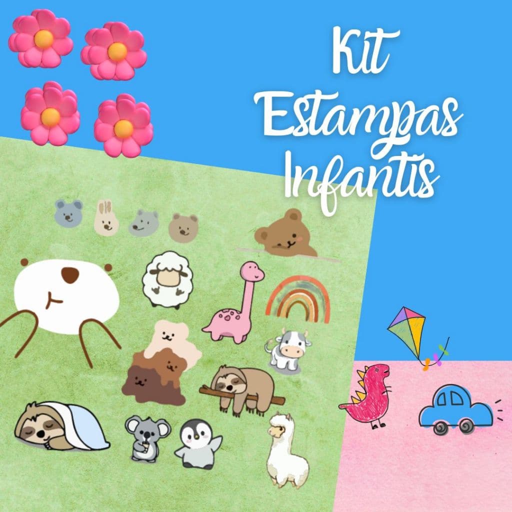 Kit 15 Estampas Fofas Unisex Termocolantes Pequenas Minimalistas para Roupas Infantis Facil Aplicação Ferro de Passar