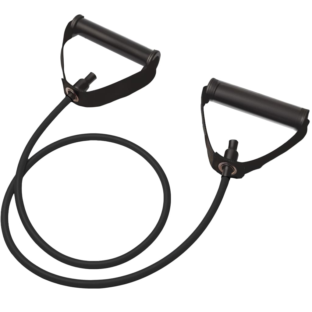 Extensor Elástico Forte Preto com Pegador Treino Alta Intensidade JustGoFit