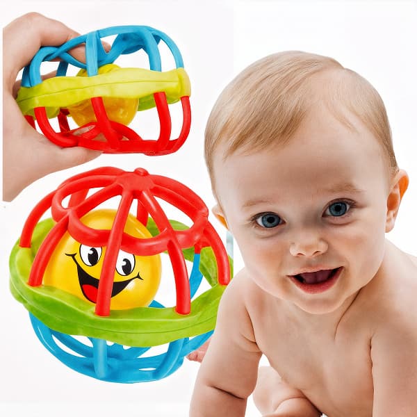 Brinquedo Bola Chocalho mordedor infantil som bolinha Primeira infância Natal Crianças bebê