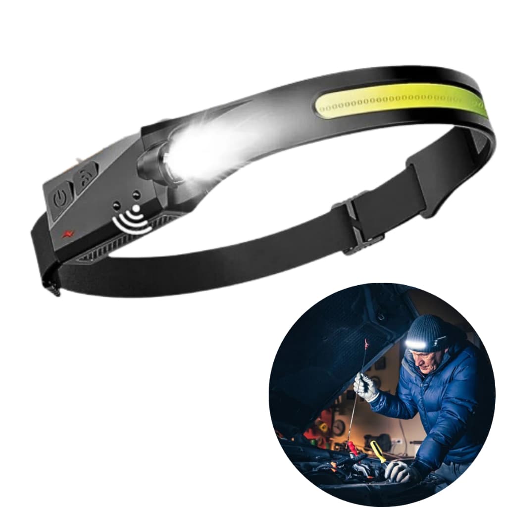 Lanterna De Cabeça Para Mecanico LED COB Recarregável Com Sensor – Altomex, USB Tipo C