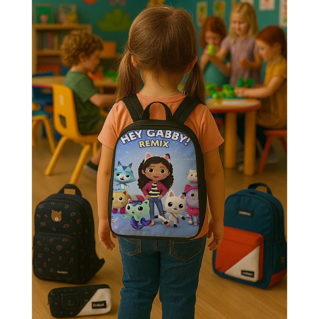 Mochila infantil Pequena Pré-Escolar Gaby creche com Personagens