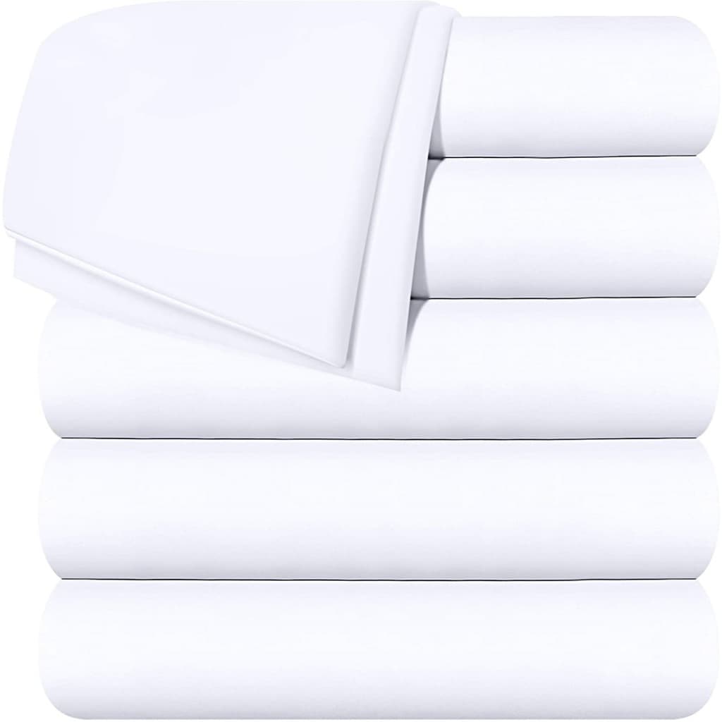 Kit 6 Lençol KING  Lençol  Hotel Lençol de Cima Hotelaria Pousada - Sem Elástico Algodão 180 Fios