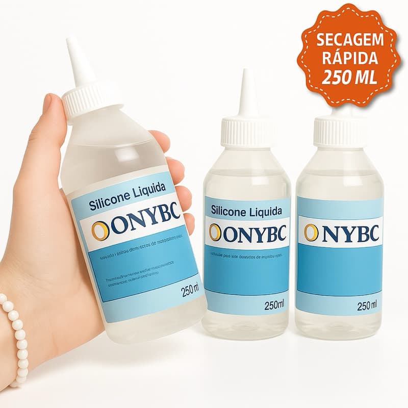 Cola de Silicone Líquida Transparente 250ml NYBC Bico Fino Artesanato Reparo Rápido Resistente