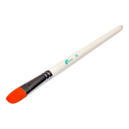 Pincel Seda nº 18 Para Aplicação De Máscaras, Cremes, Argiloterapia Estética - Estek
