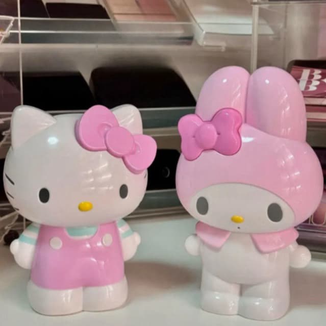 ✨🎀 Porta-Pincéis Hello Kitty & My Melody 🐱🎶 | Sanrio Oficial p/ Mesa 💖 Volta às Aulas