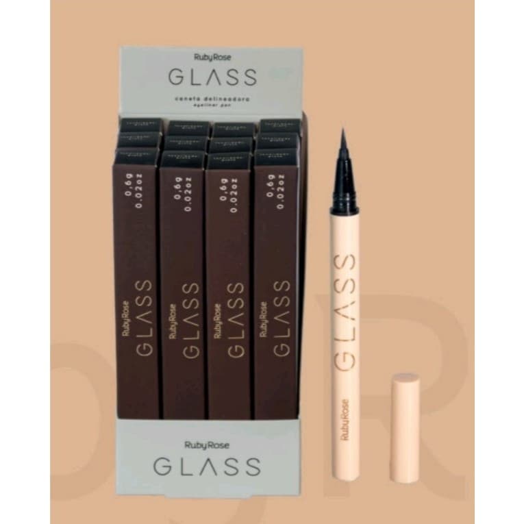 Caneta Delineadora Ruby Rose Glass Preto Ou Marrom