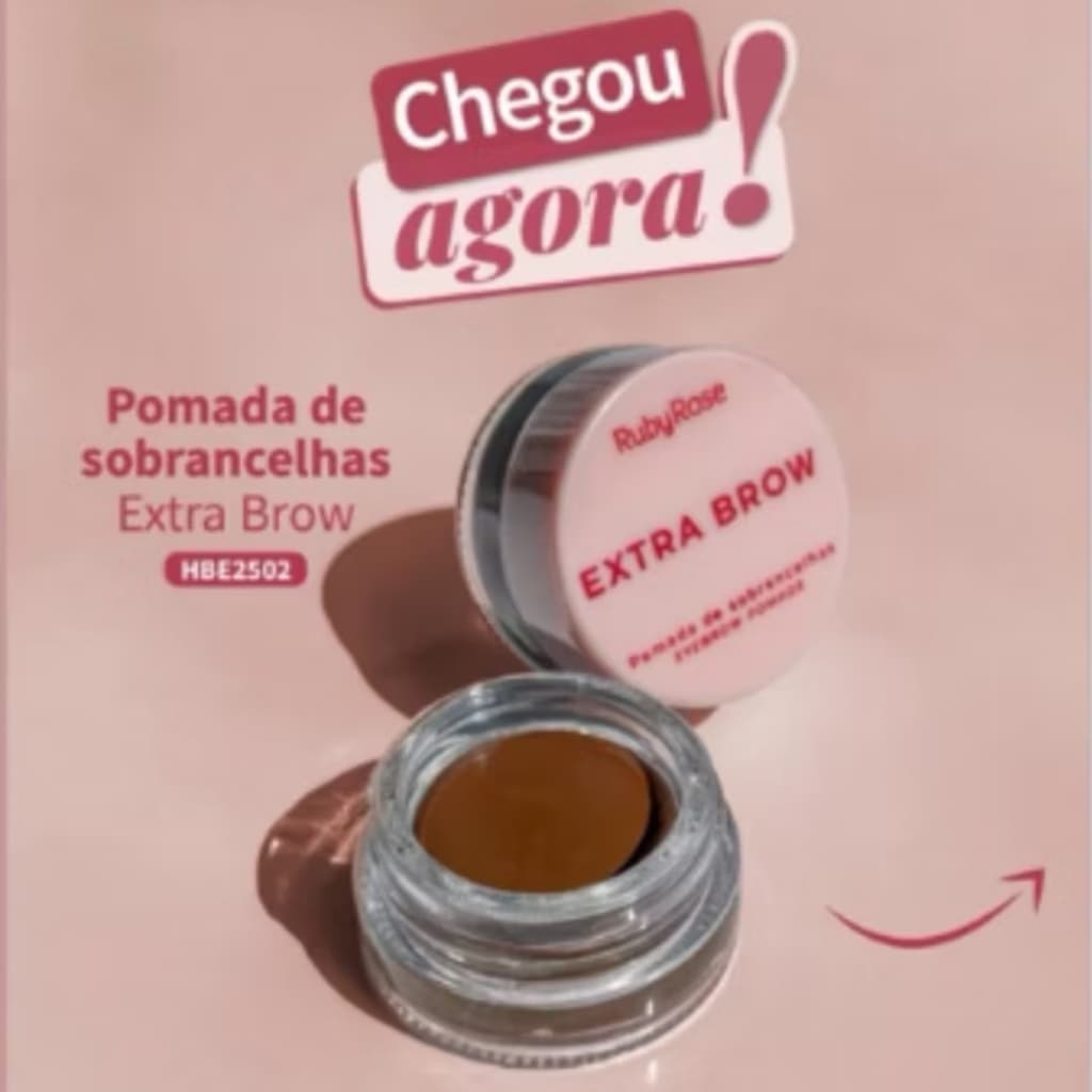 LANÇAMENTO Pomada para Sobrancelhas Extra Brow Linha Rosa by Ruby Rose HB-E2502