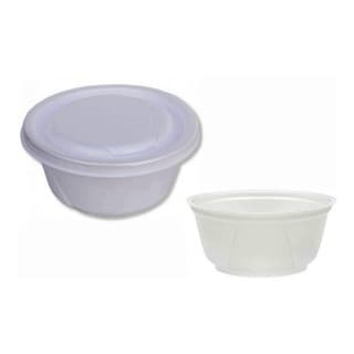 Cumbuca 500ml com tampa /10  unidades para caldos e sorvete