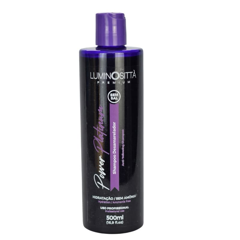 Shampoo Desamarelador Lumi Platinum NOVA EMBALAGEM- Luminosittá - USO PROFISSIONAL