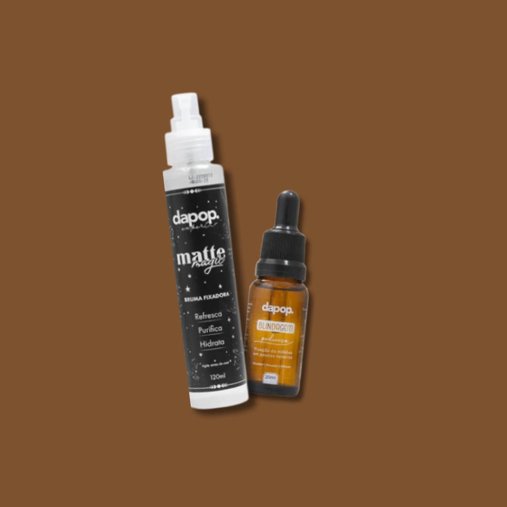 Kit Blindagem Poderosa Dapop - Diluidor, Fixador e Primer + Bruma Matte Magic Fixadora Dapop