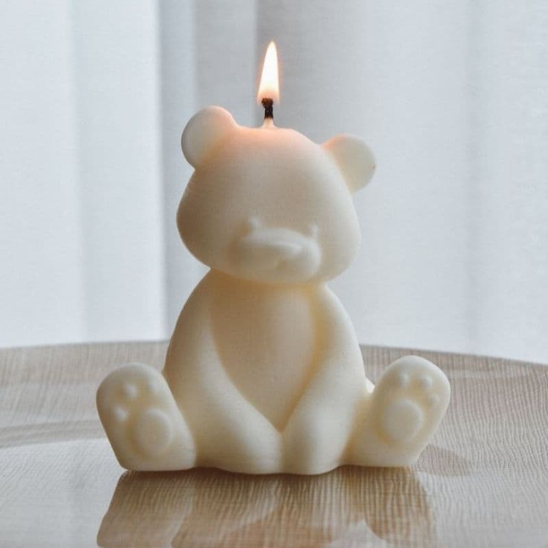 Vela Aromática Em Formato De Ursinho 9cm Decoração Chá De Bebê Nascimento Lembrancinhas Perfumadas Grande