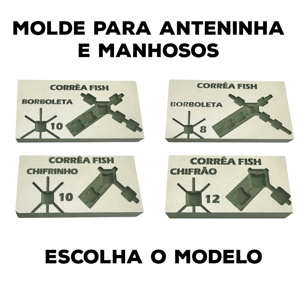 Molde Para Anteninhas e Manhosos MDF – Escolha o Modelo Correa Fish