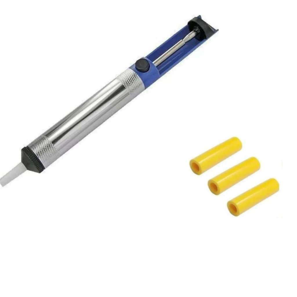 3 Protetores De Bico + 1 Sugador De Solda em Aluminio Para Estanho