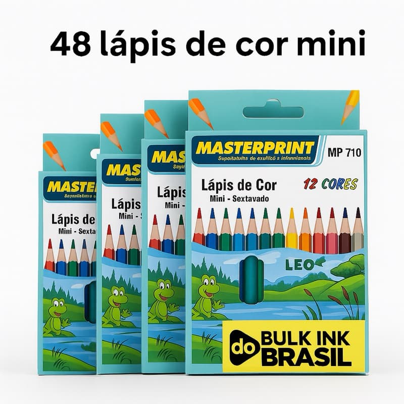 Kit 48 Mini Lápis de Cor Masterprint