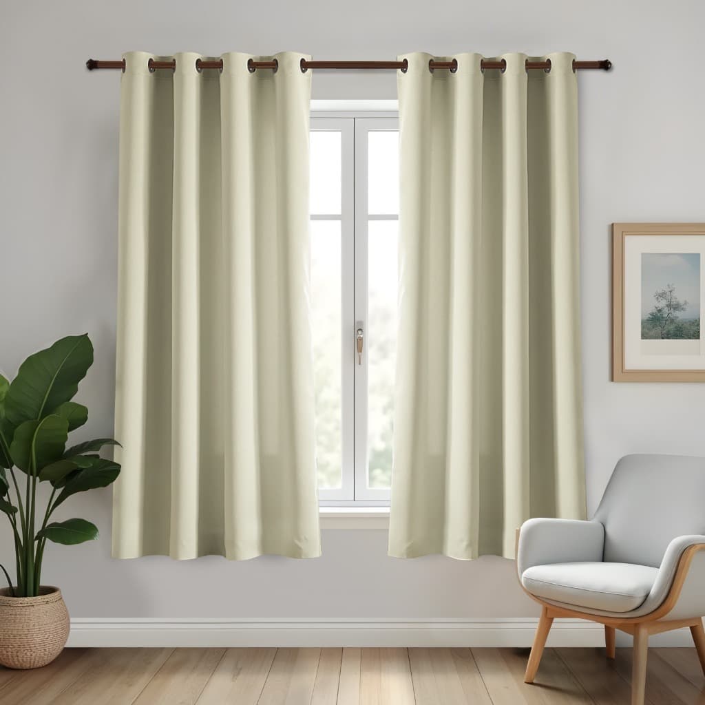 Cortina de Varão  2,80 x 1,80 Voil Liso com Forro Microfibra