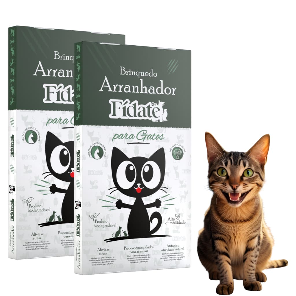Kit 2 Arranhadores Plano Fídate Antistress Pet Gatos 42x23x3cm