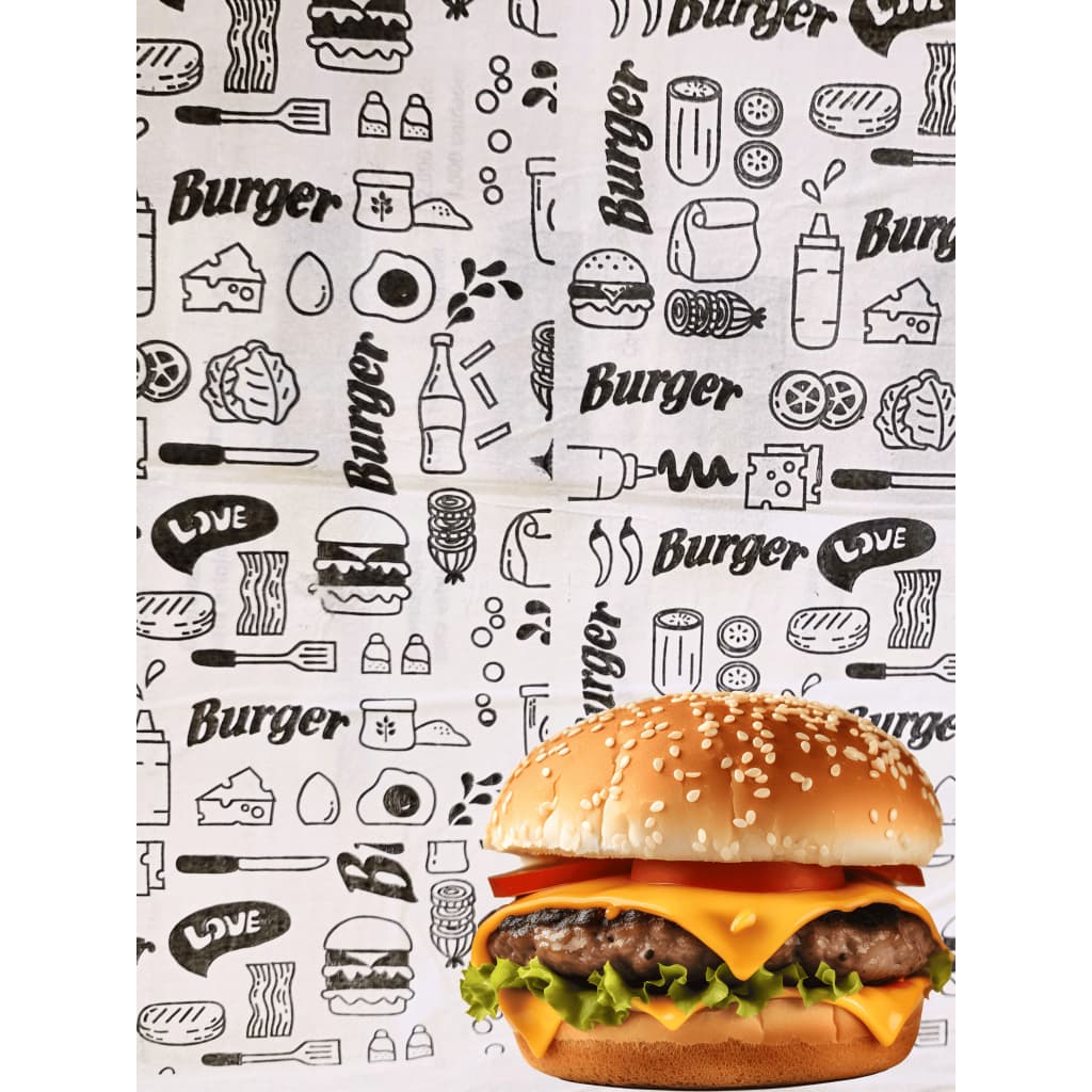 Papel Acoplado (40x40) Grande - Hamburguer Burguer Lanche 400 Unds