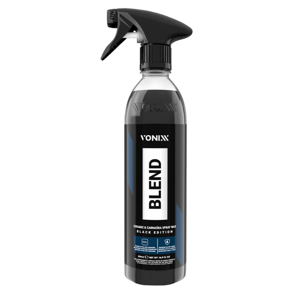 BLEND BLACK SPRAY VONIXX 500ML CERA LÍQUIDA BLEND CERAMIC & CARNAÚBA SPRAY WAX BLACK EDITION