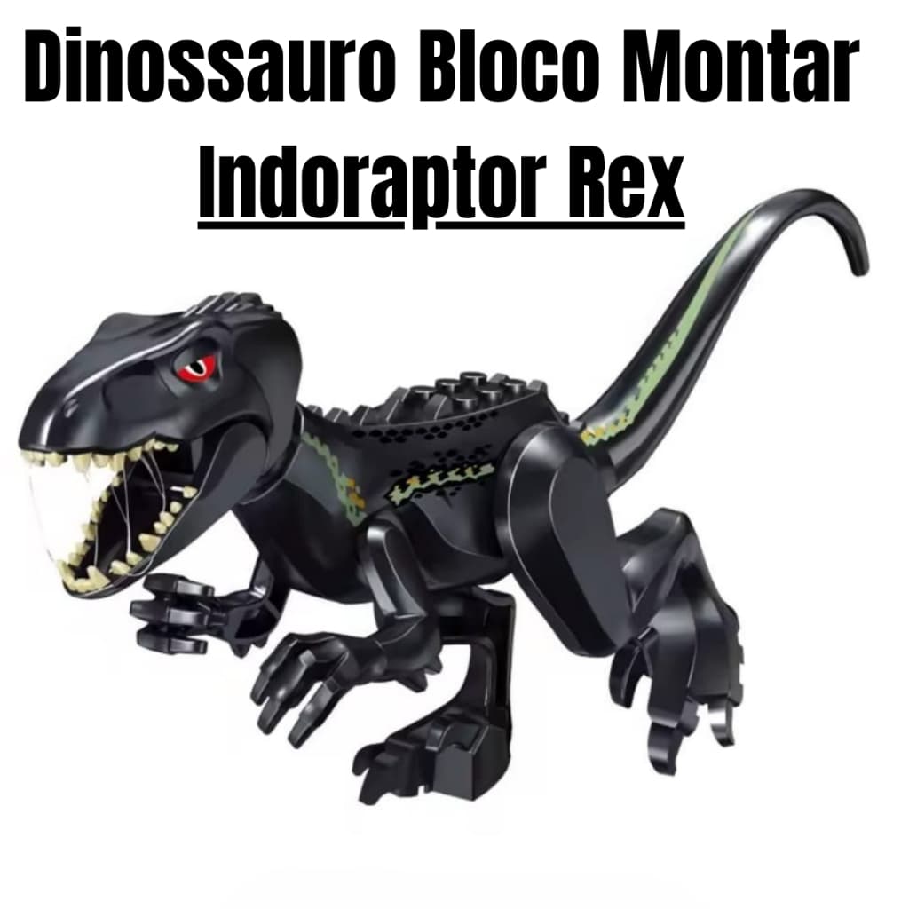 Dinossauro Peças Construção Bloco Montar Tamanho Grande 27Cm Brinquedo