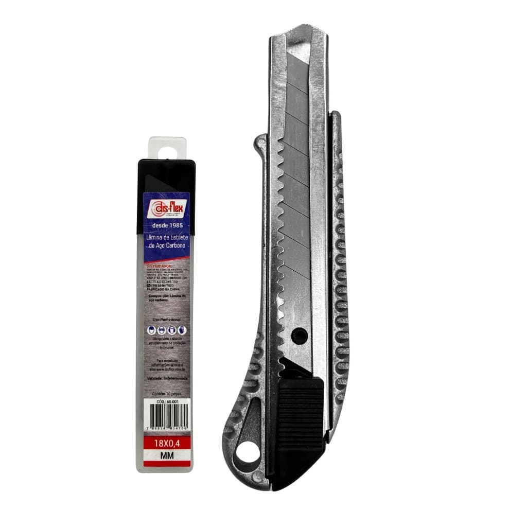 Estilete Disflex Profissional com Lâminas de Reposição – Alta Precisão