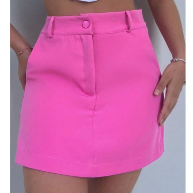 Shorts saia Feminino Alfaiataria preto