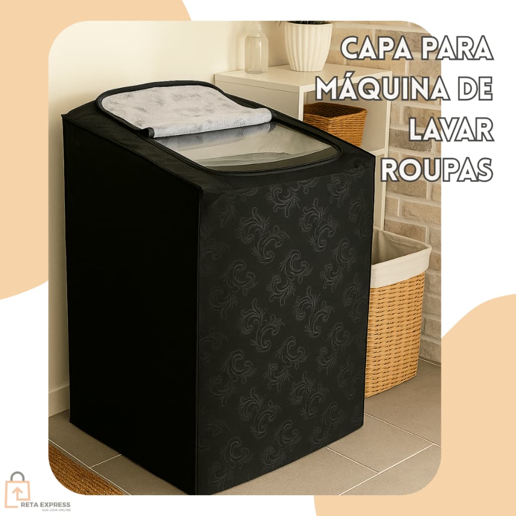 Capa Para Máquina De Lavar Roupas 12kg 13kg 14kg 15kg com ziper reforçado impermeavel na cor vinho