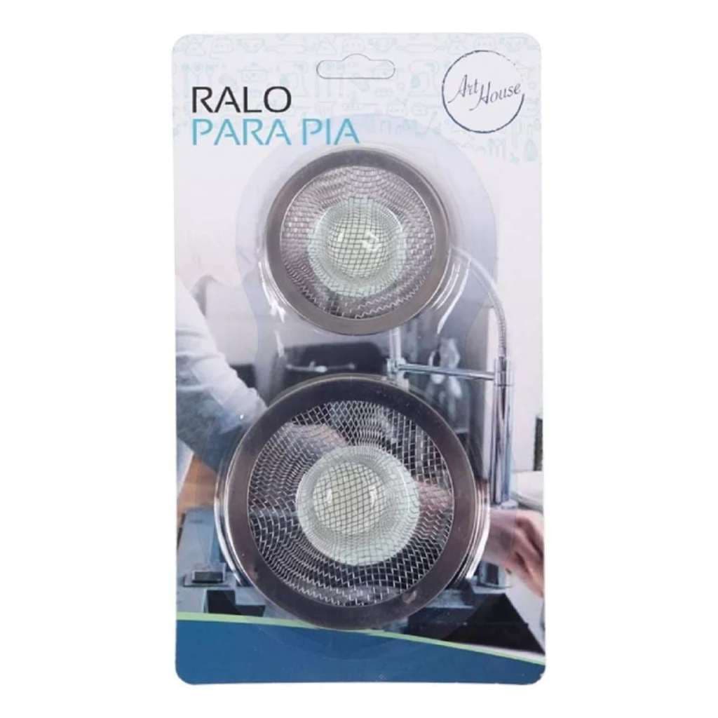 2 Ralos Protetor Para Pia Tanque Cozinha 7cm E 5cm Aço Inox Cor Prateado