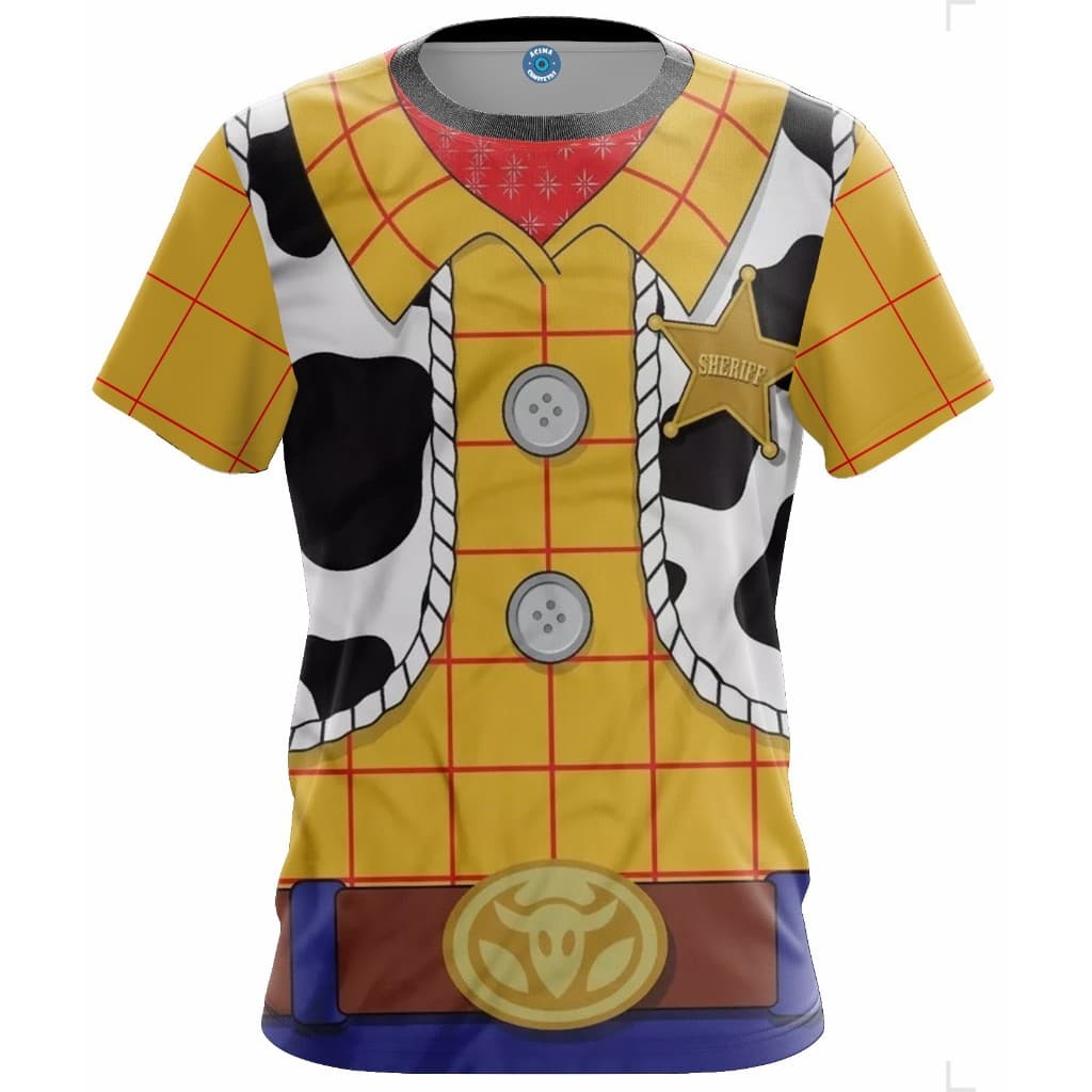 Camiseta Camisa Cosplay Xerife Woody Toy Story  3
