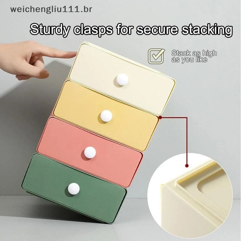 Organizador De Mesa Colorido Gaveta Cosmética Dormitório Caixas De Armazenamento Em Cascata Organizadores