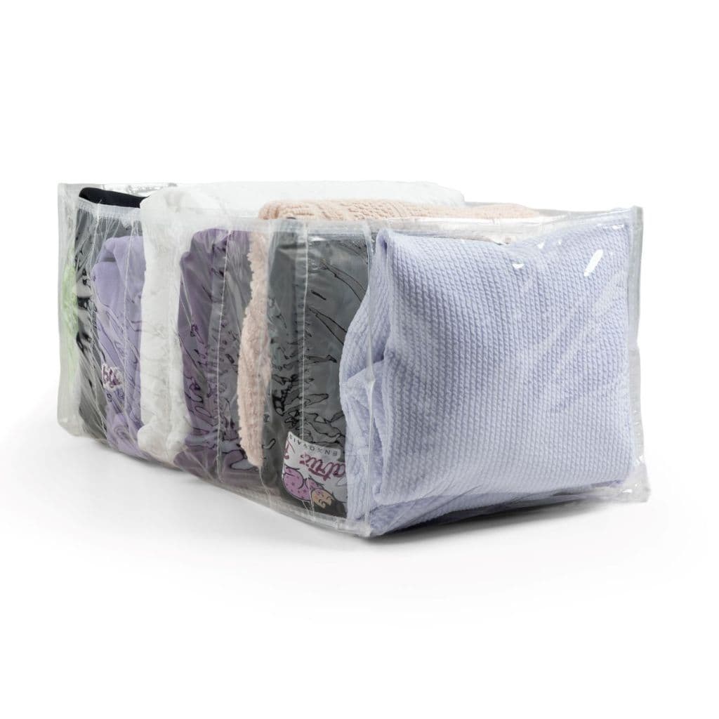 JL Casa Kit 10 Colmeia organizadora de guarda roupas transparente tamanho M 40cm x 20cm x15cm