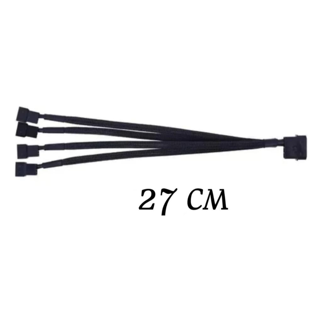 CABO ADAPTADOR MOLEX MULTIFAN PARA 4 COOLERS FAN (3 OU 4 PINOS) - 12V