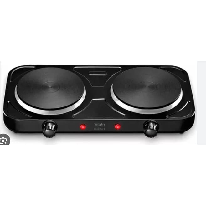 Fogão Cooktop Elétrico 2 Bocas Preto 127v