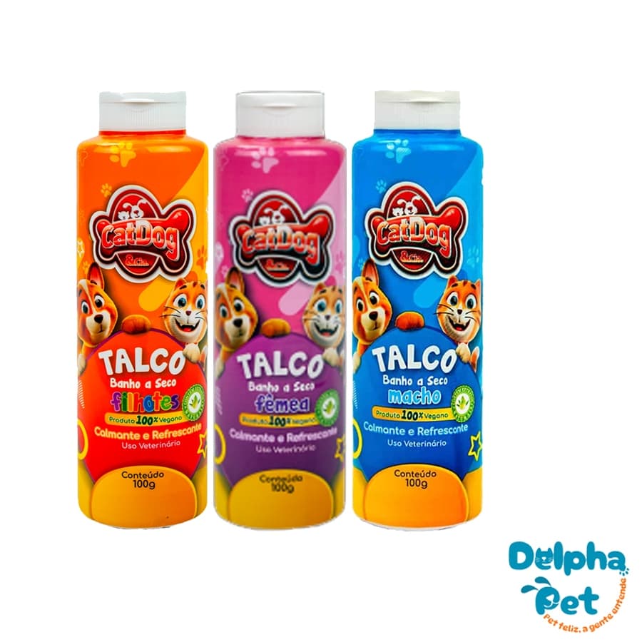 Talco Vegano 100g Para Cães - Cat Dog & Cia
