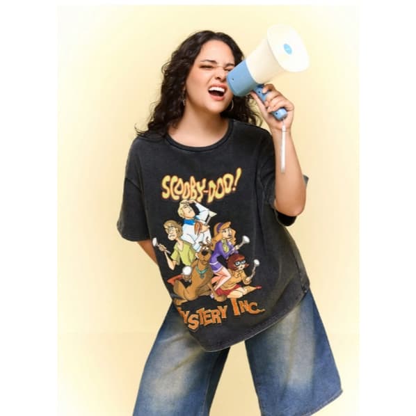 Camiseta Nostalgia Estampada 100% Algodão Desenho Animado Scooby Doo