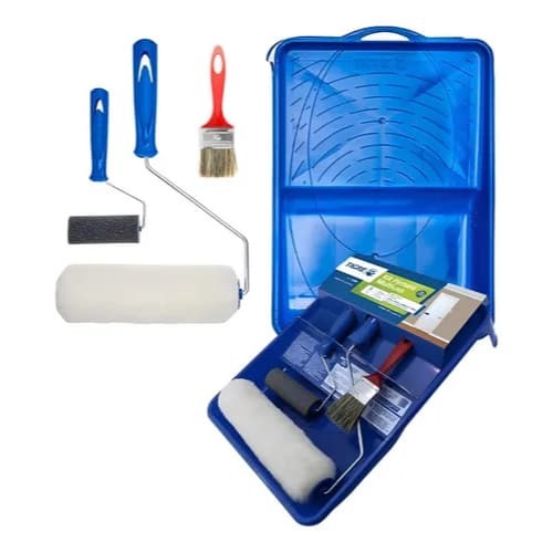 Tigre Kit Pintura Profissional 5 Peças Ref 1540 Bandeja, Rolo, Pincel, Trincha