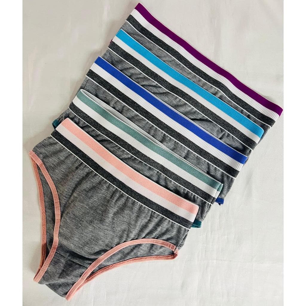 Kit 2 Calcinha Feminina Estilo Cueca De Algodão E Elástico Colorido