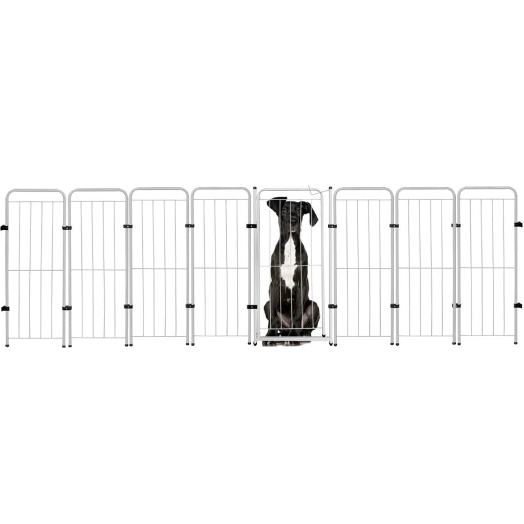 Cercado Grade 308x98cm Portão + 7 Módulos Segurança Pet Cães