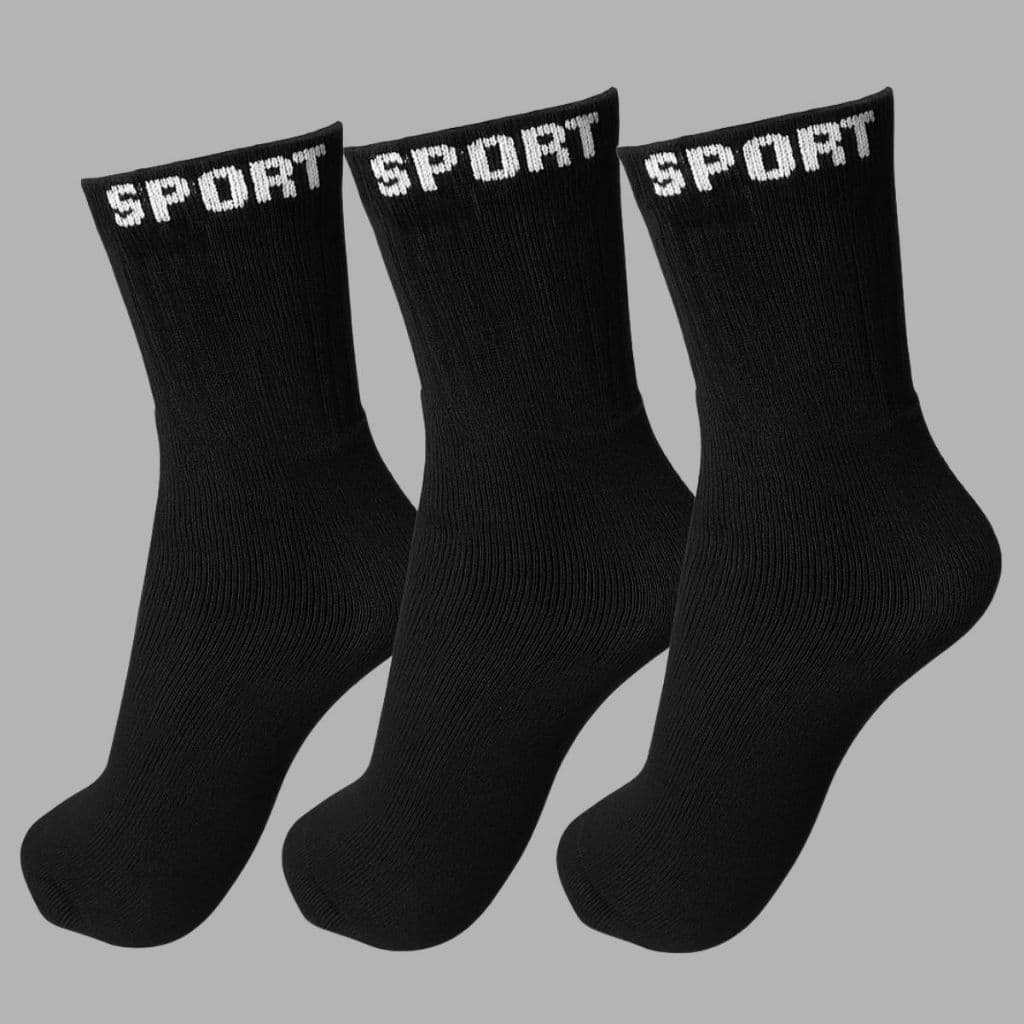 12 Pares Meia Masculina Esportiva Cano Alto Algodão Primeira Linha Tamanho 37-46