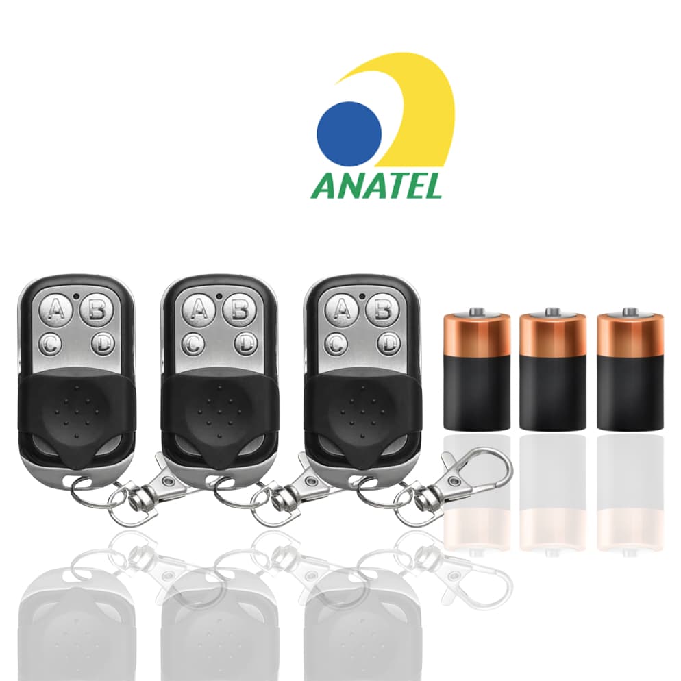 Controle Remoto universal ORIGINAL para Portão Electrónico Garagem Compatível 433Mhz automático 4 Botões Residencial