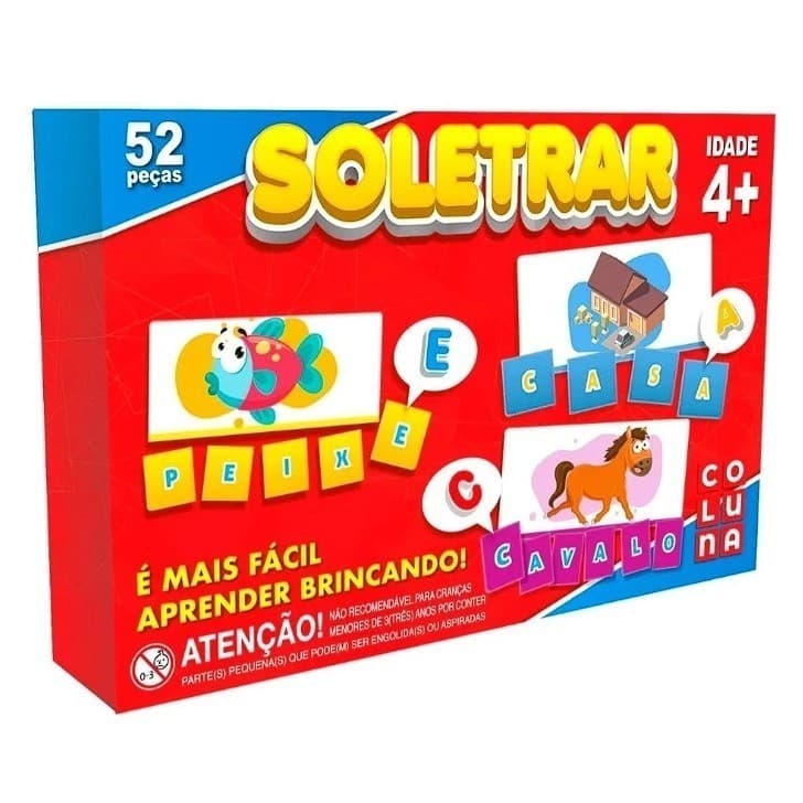 Jogo Educativo Soletrar Pedagógico Brincar de Aprender