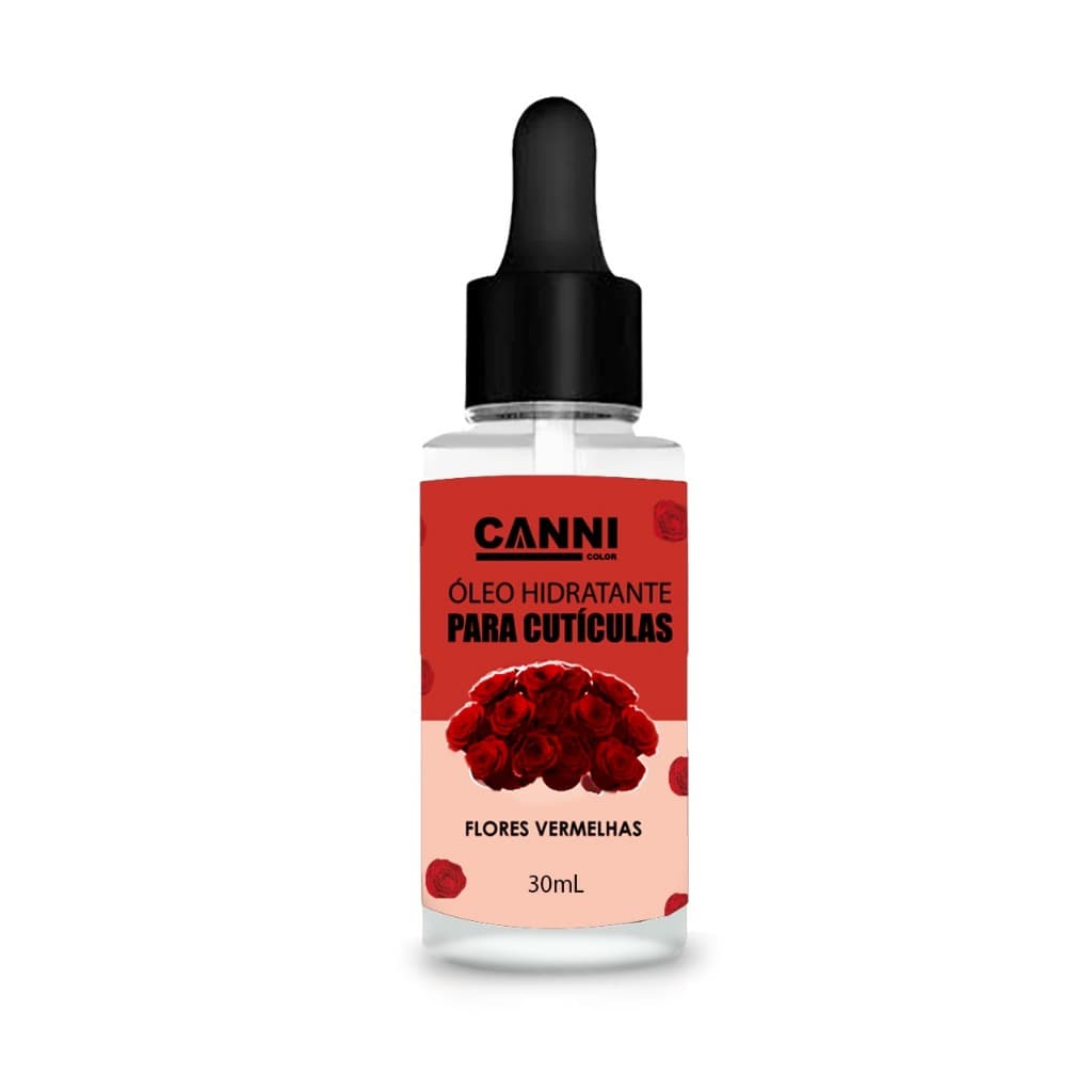 Óleo hidratantes para cutículas 30ml canni color - Flores Vermelhas