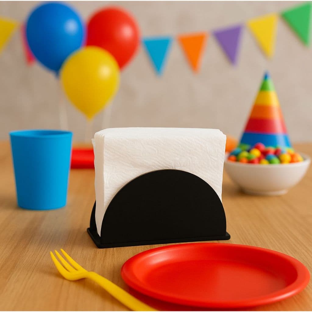 Porta Guardanapo Meia Lua MDF Preto ideal para decoração -  KIT 15 unidades